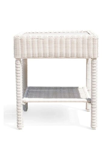 Maison Mex Masuta de colt gradina/terasa, PARK MEADOWS L.51 l.51 H.56 alb/gri