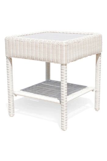 Maison Mex Masuta de colt gradina/terasa, PARK MEADOWS L.51 l.51 H.56 alb/gri