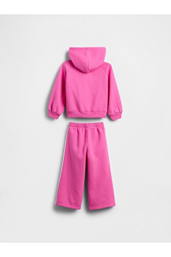 GAP Kız Bebek Pembe VintageSoft Sweatshirt Outfit Set