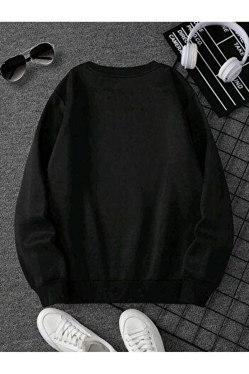 FAVORİST Don'T Quit Printed Cotton Unisex Sweatshirt