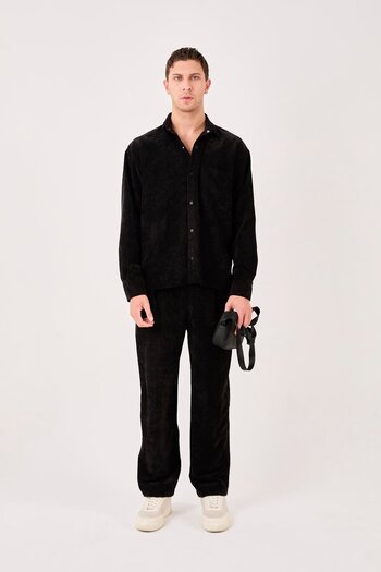 Rocqerx X-0002 Corduroy Shirt with Pocket Detail