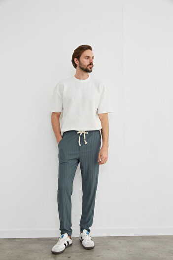 CALİA Men's Relaxed Fit Striped Jogger Pants