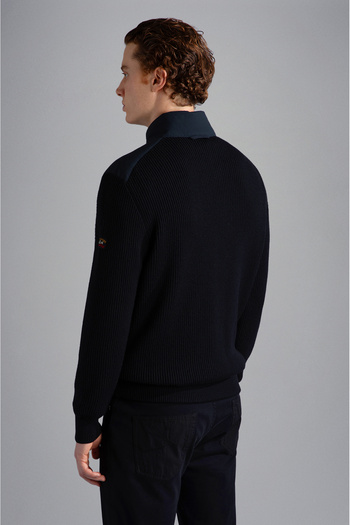 PAUL&SHARK MEN'S ZIPPED PULLOVER C.WWOOL