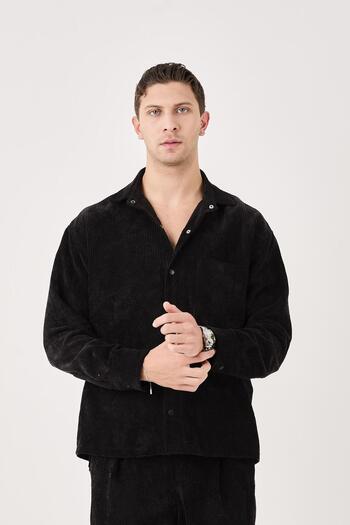 Rocqerx X-0002 Corduroy Shirt with Pocket Detail