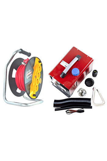 Campion Încălzitor portabil Sirocou diesel 5KW 12V și 220V cu prelungitor de 20m, telecomandă