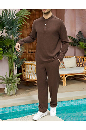 SHEIN MANFINITY suit, brown