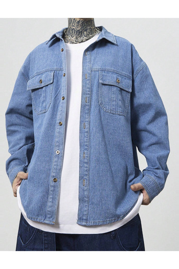 SHEIN Shein Denim Jacket, blue