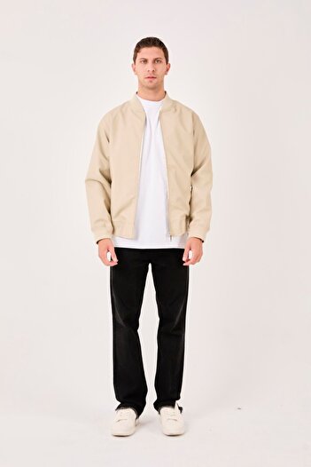 Rocqerx X-2012 Zippered Skirt Sleeve Ribbed Lining Leather Coat