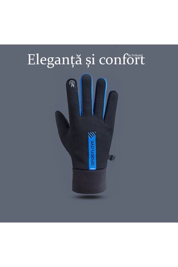 PriStyle Resistant Gloves for Men, Fall-Winter, Touchscreen, Windproof, Waterproof, Warm, Black, PriStyle®