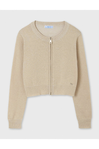 MAYORAL Mayoral zip-up blouse, beige