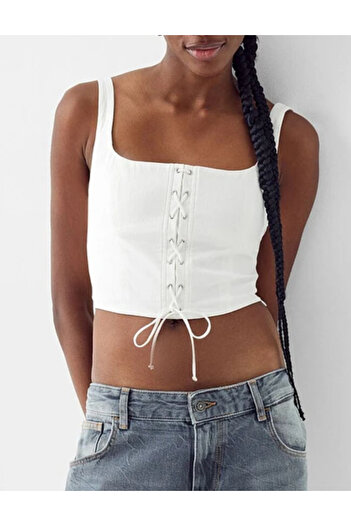 Bershka Bershka top, white