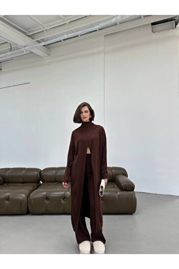 RM Collect Double-Breasted High-Neck Blouse-Pants Set