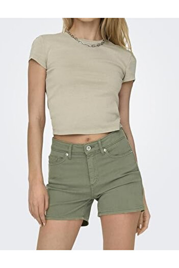 ONLY Only denim shorts, khaki