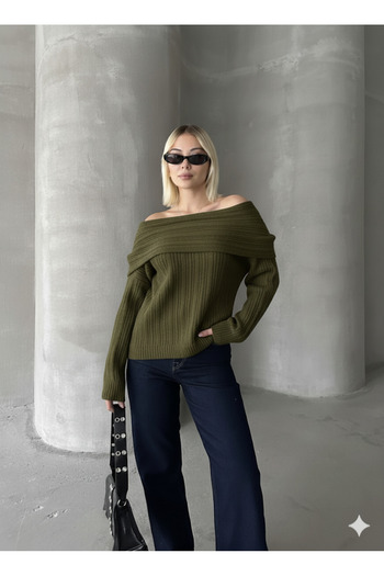 TrendParis madonna collar knit sweater