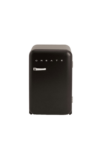 Create Retro mini fridge, CREATE, 107 liters, black/silver