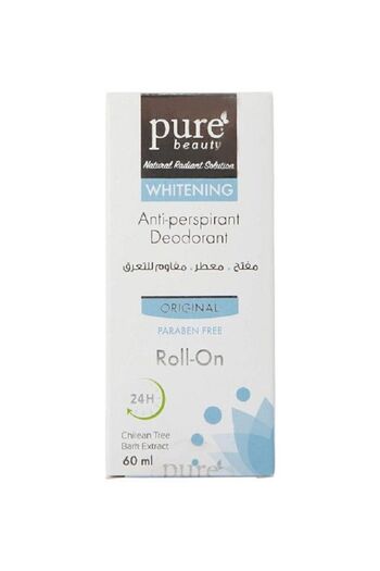 PURE BEAUTY Roll N Whitening Antiperspirant Original Perfumed 60 ml