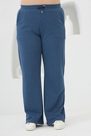 RMG Wide Leg Plus Size Tracksuit Blue