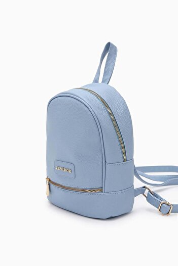 Levidor Blue Zipper Detailed Shoulder Bag