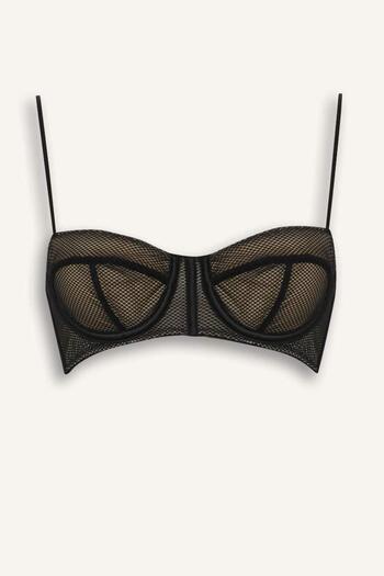 DeFacto Tulle Cupless Without Pads Underwire Balconette Bra-Fall in Love (25 Wn)