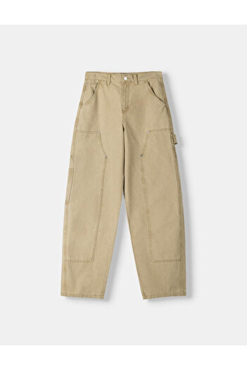 Bershka trousers, beige