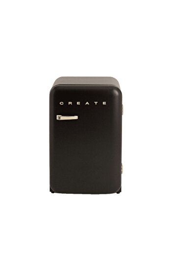 Create Retro mini fridge, CREATE, 107 liters, black/gold