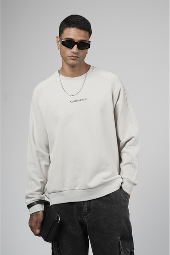 Butik Trend Biz Oversize Raglan Sleeve Printed Sweatshirt