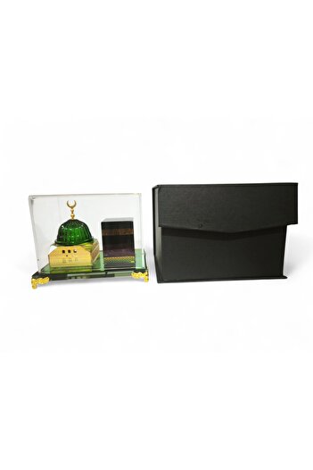 Generic Muslim Radwda Madinah and Kaaba Glass Model for Car Ornament Home or Office Table Decoration