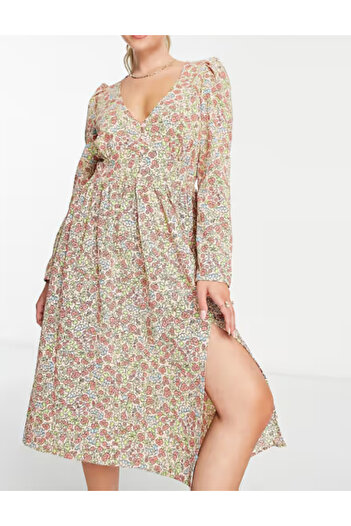 Monki Monki midi dress, mixed colors