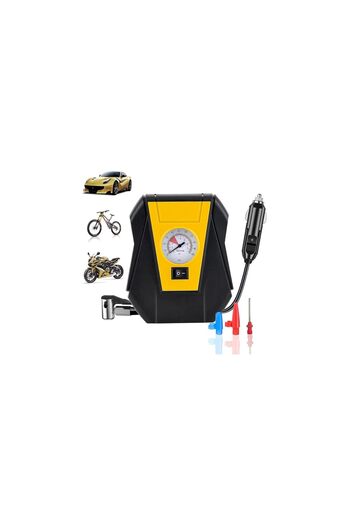 Denx GJOSYOI Tire Inflator Air Compressor with Digital Pressure Gauge LED Screen (Orange)
