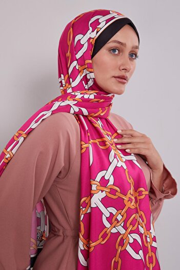 Levidor Fuchsia Chain Twill Shawl