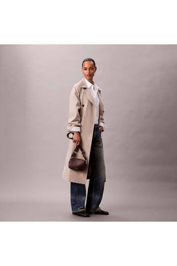 Calvin Klein Webbing Double Strap Camera Bag Brown-Os