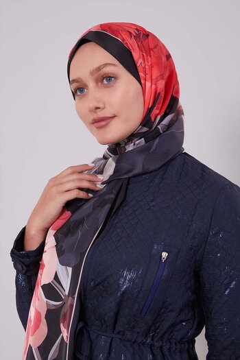 Levidor K.Pink Lotus Pattern Indian Silk Shawl