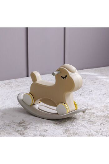 Danube Home 2-IN-1 Kids Rocking Horse & Car - Fun Indoor/Outdoor Play for Kids, Durable Plastic, 31.5x73x48cm
