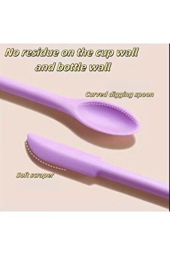esdekor Small + Medium + Large Silicone Makeup Spatula Set Three Pieces Double-Sided Mini Sharp Scraper