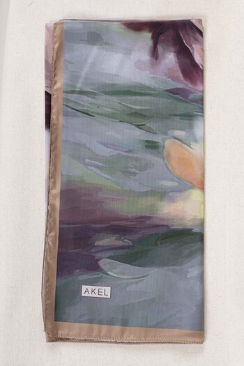 Akel Digital Crystal Patterned Scarf 95X95 – Pastel Pattern-6