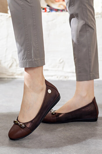 Adım Adım Mammamia Women's Genuine Leather Mother Shoes