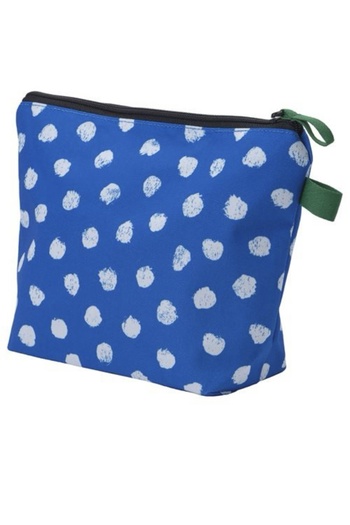 IKEA Skogssallat Toiletry Bag Blue-White Polka Dot