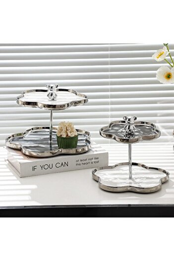 Trendy's Fruit tray, two levels, TRENDY'S, satin finish 20X 20X2 5CM