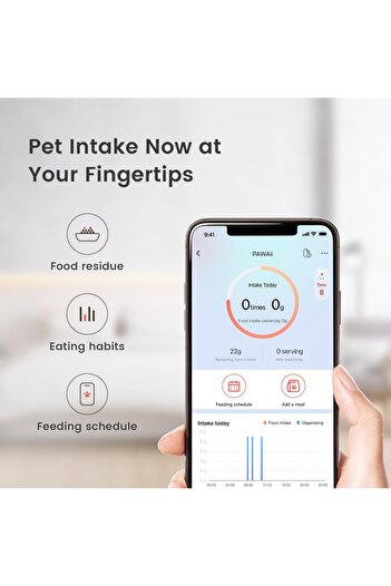 Fipka Pawaii Automatic Cat Feeders with App Control, 2.4G Wi-Fi Enabled Smart Pet Feeder for Cat and Dog,