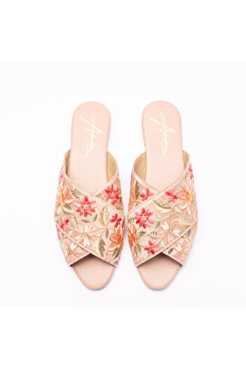 crystalicious Rose Lace Women Flat Handcrafted by Artisticas Eco-Friendly Elegance with Embroidery All-Day Comfort