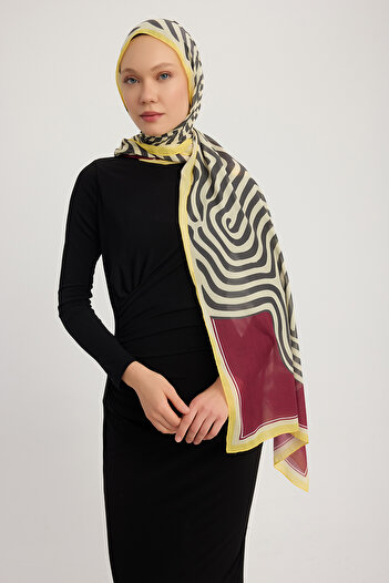 Schaless Living Trace - Green - Efilia Patterned Shawl - 70X190 cm