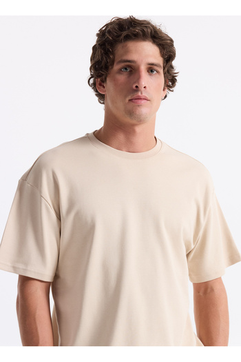 Lee Cooper Round Neck Beige Men's T-Shirt 261 LCM 242002 Meriso Beige