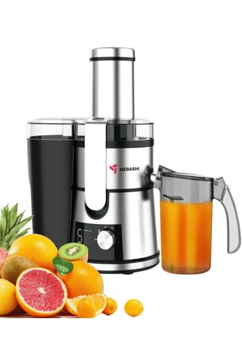 MEBASHI 4-in-1 Digital Juicer & Blender, 1.5 L Capacity, 800 W, Black Steel (ME-JB2011)
