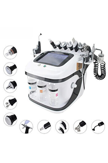 OEM Cosmetic Combination Hydradermabrasion, Hot/Cold Hammer, Eye/Face Ultrasound, RF, Ultrasonic Spatula