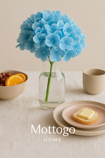 Mottogo Floare artificială de hortensie – Floare decorativă aproape reală 45 cm
