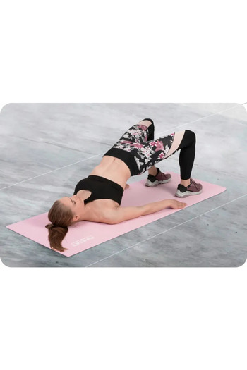 Neo-Sport Pink Non-Slip Exercise Mat - Water & Shock Resistant, 173x61 cm, Premium PVC for Fitness, Yoga