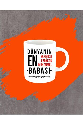 Laputa Tükkan The World's Most Handsome, Fun, Perfect Dad Written on White Mug