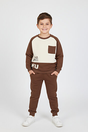 kinderos Boy's Eu Embroidered Raised Embroidery 2-Piece Set - 2311