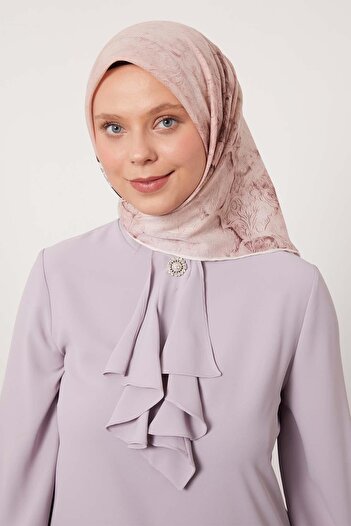 Levidor وشاح قطني بنمط شريط أحمر