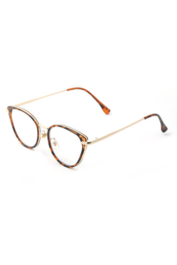 Angel Eyes Women's Leopard Print Cat Eye Blue Light Protection Computer Glasses — Metal Frame